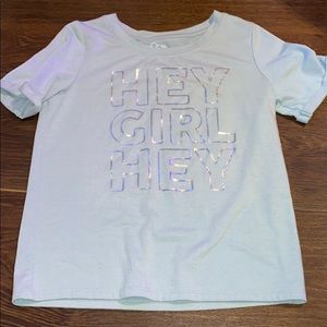 Girls slogan tee
